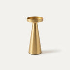 Conical Metal Candle Holder Set of 3, Gold