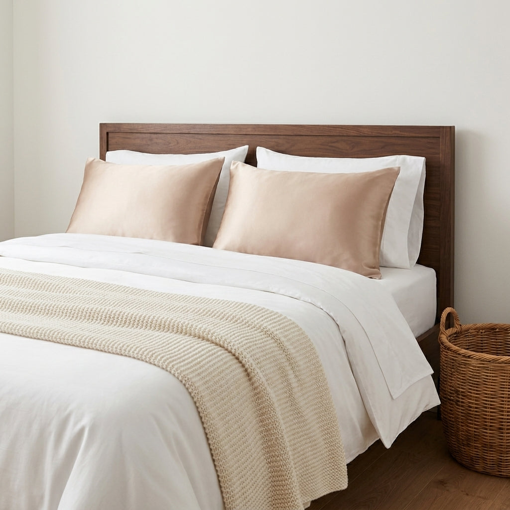 Mulberry Silk Pillowcase, Champagne