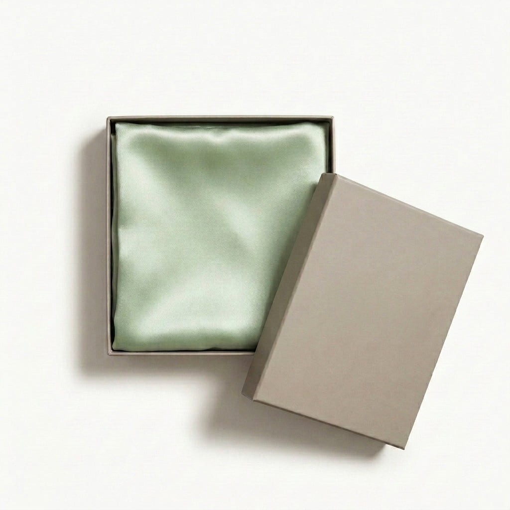 Mulberry Silk Pillowcase, Light Green
