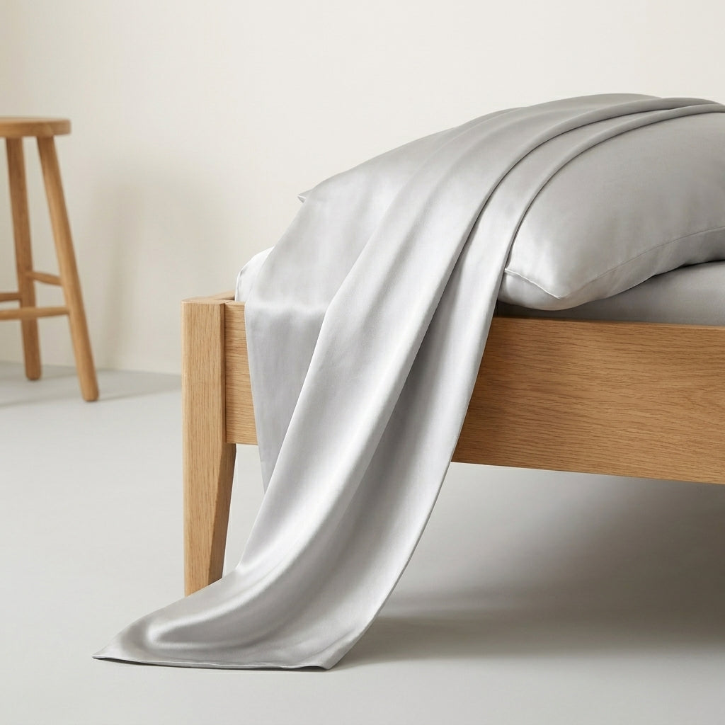 Mulberry Silk Pillowcase, Silver