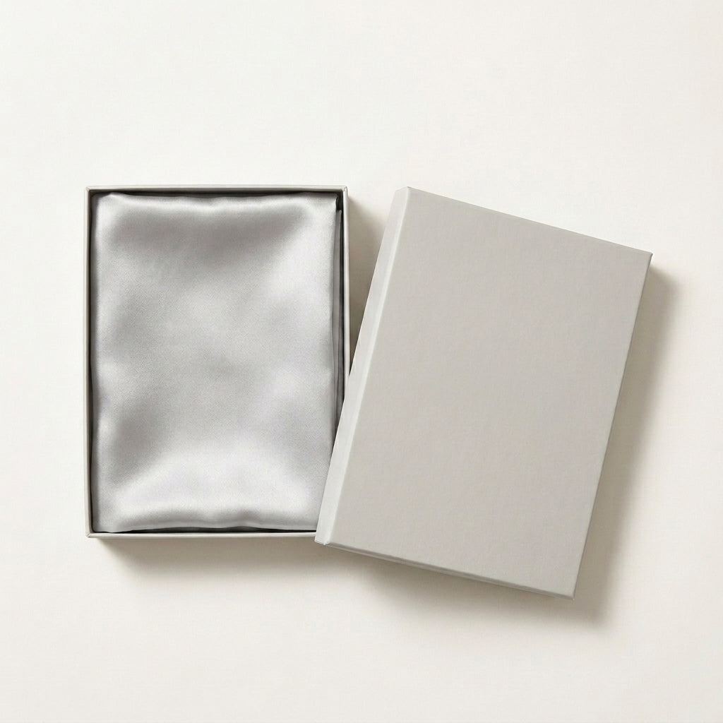 Mulberry Silk Pillowcase, Silver