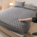 Quilted Bed Sheet with Diamond Pattern