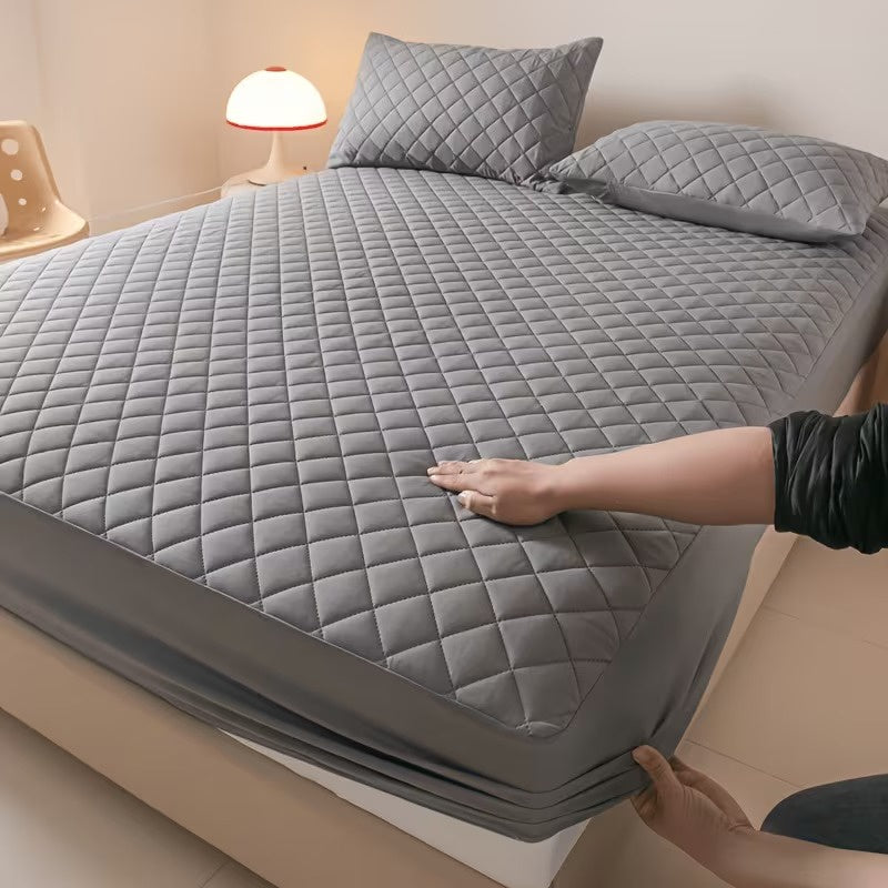 Quilted Bed Sheet with Diamond Pattern