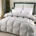 Quilted Comforter with Square-Stitched Pattern