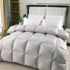 Quilted Comforter with Square-Stitched Pattern
