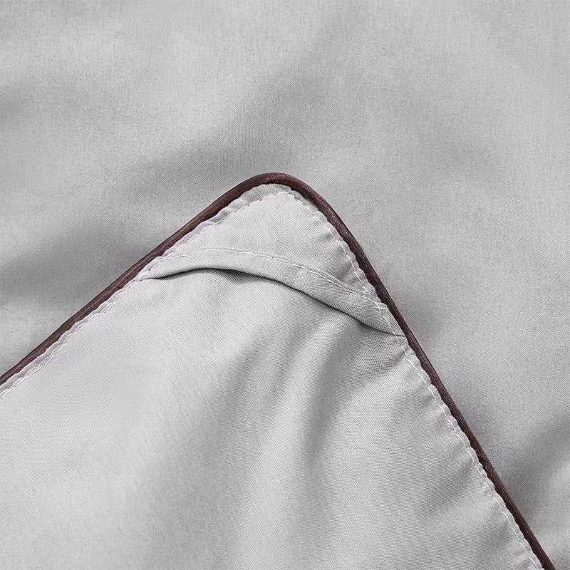 Quilted Comforter with Square-Stitched Pattern