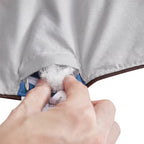 Quilted Comforter with Square-Stitched Pattern