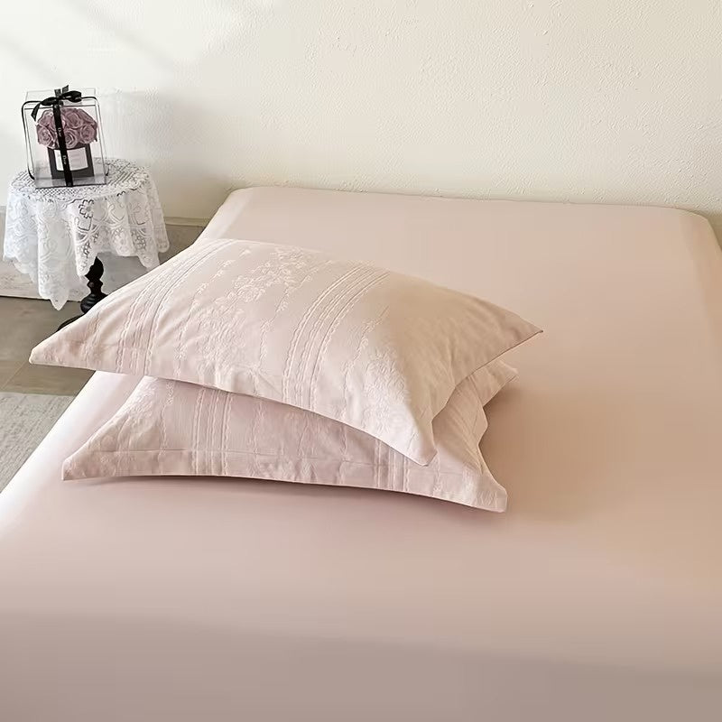 Rectangular Pillowcase with Textured Patterns