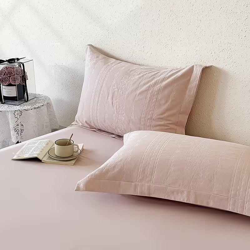 Rectangular Pillowcase with Textured Patterns