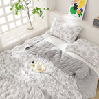Reversible Quilted Blanket with Graphic Print
