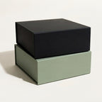 Silk Eye Mask and Pouch Set, Black & Sage