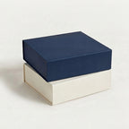Silk Eye Mask and Pouch Set, Navy & Ivory