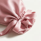 Silk Eye Mask and Pouch Set, Pink