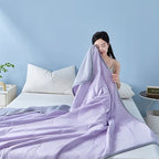 Wavy Quilted Blanket with Piped Trim
